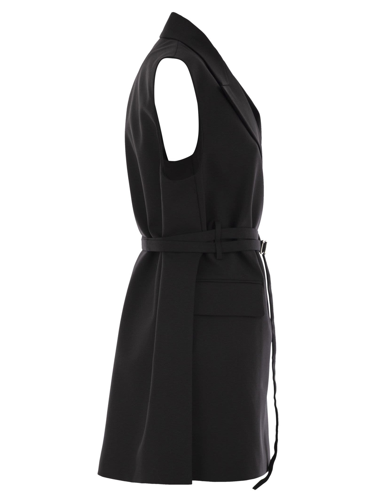 Sportmax Sportmax Ciurmaのノースリーブロングブレザー - Image 4