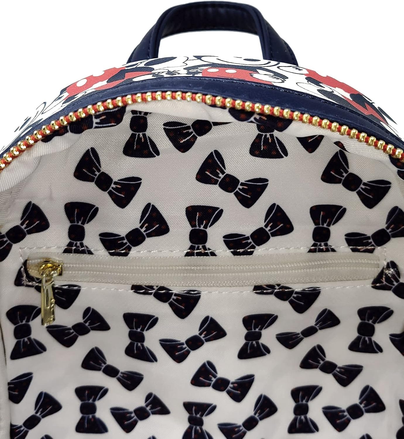 Loungefly Disney Mickey Minnie Mouse Mini Mochila Bolso AOP Rojo Azul Marino