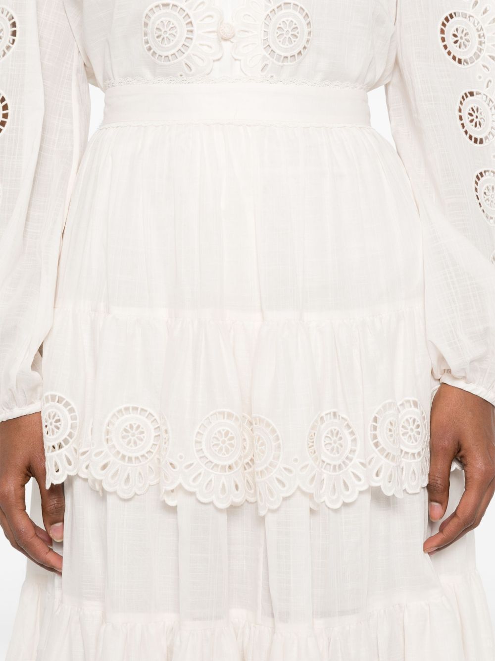 Zimmermann Zimmermann Lucky Embroidered Midi Skirt - Image 4