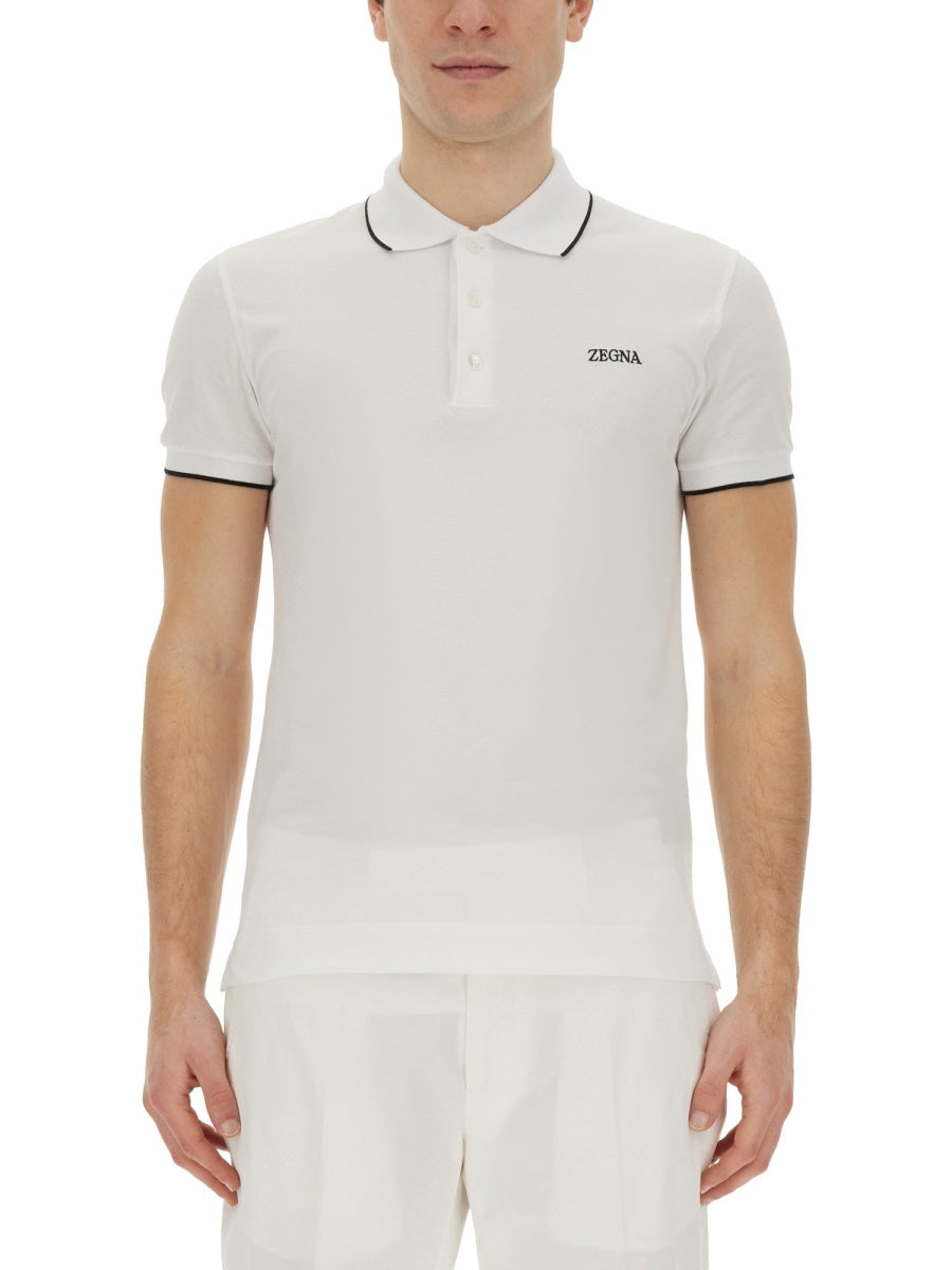 Zegna ロゴ付きのZegna Polo - Image 4