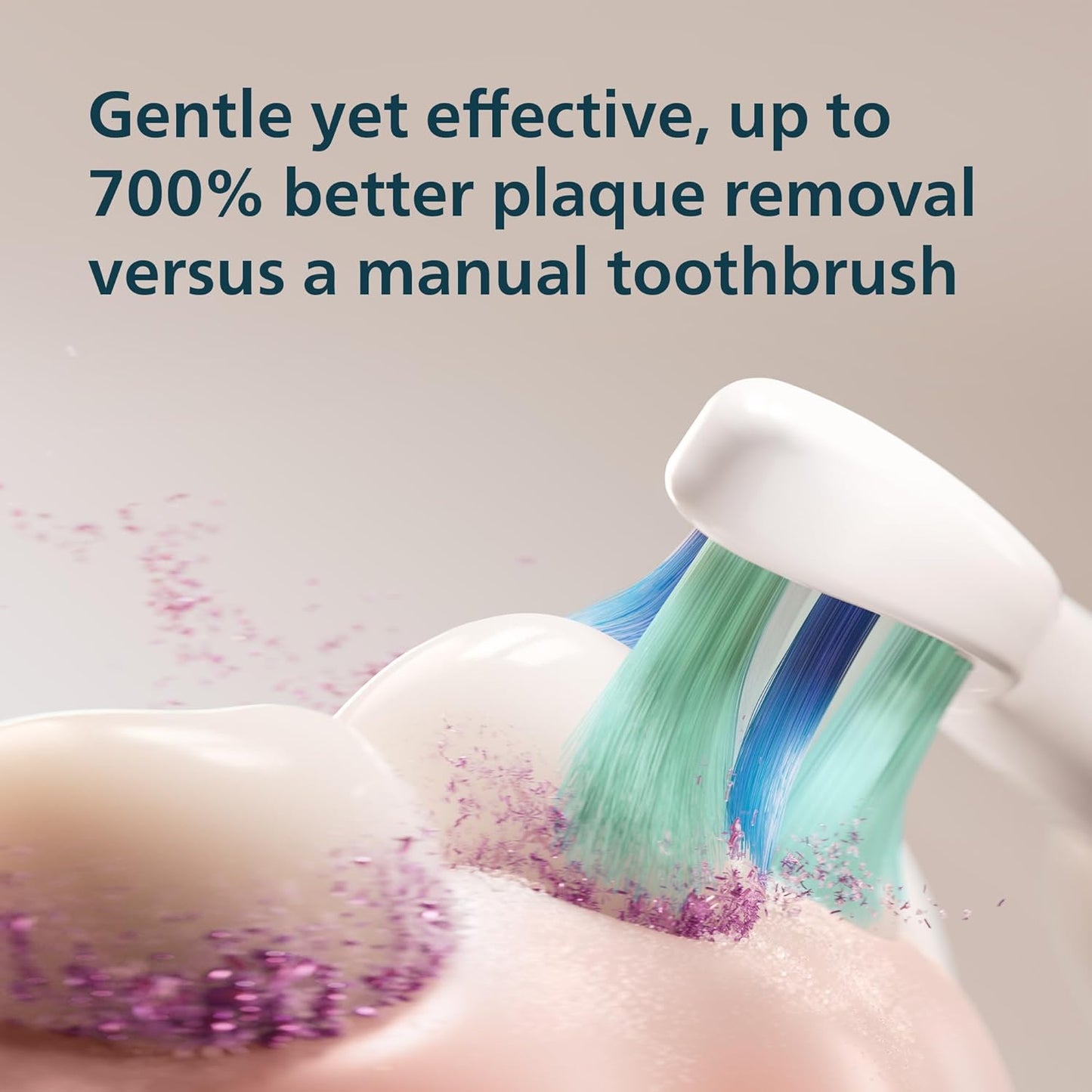 Philips Sonicare 4100 HX3681/24 - Cepillo de dientes eléctrico recargable con sensor de presión, color negro