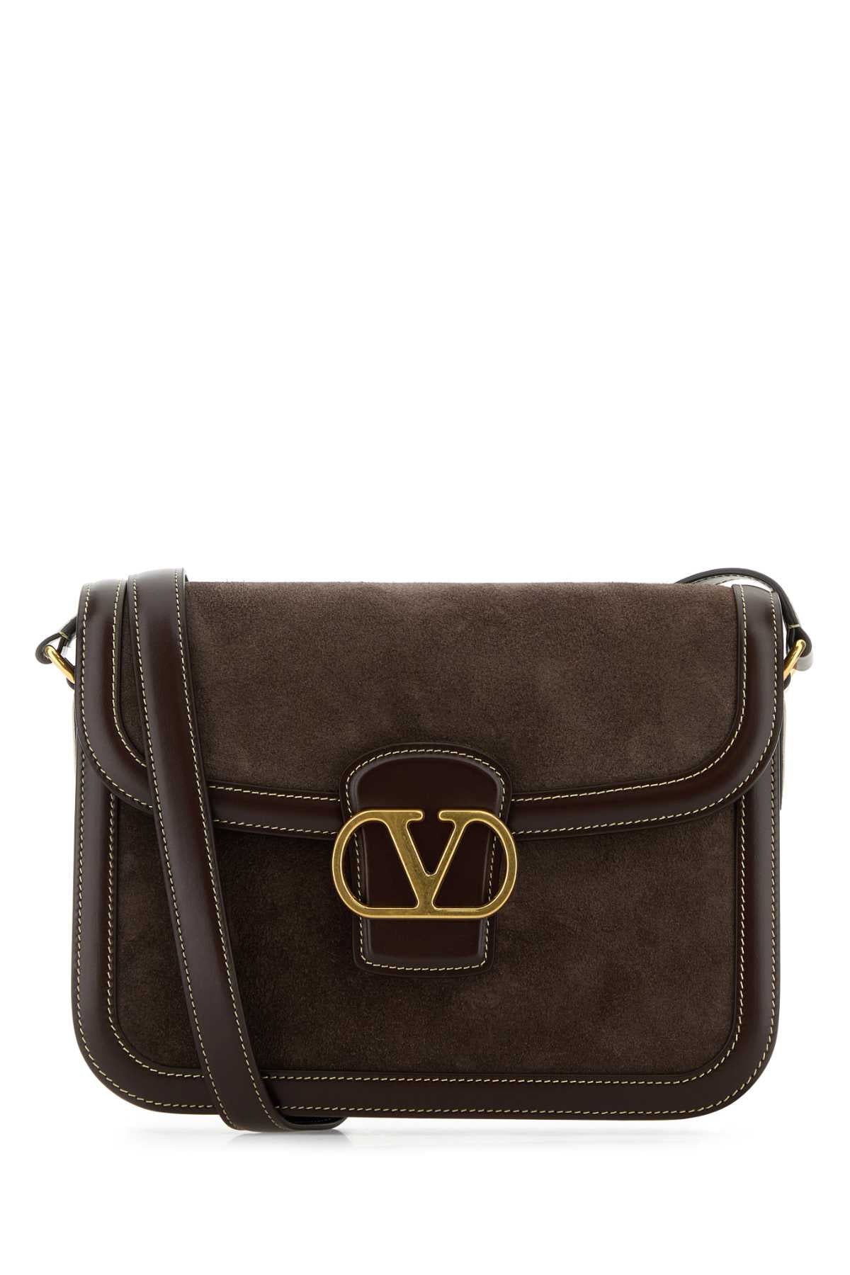 Valentino バレンティーノガラヴァニブラウンスエードとレザー9トルのショルダーバッグ - Image 4