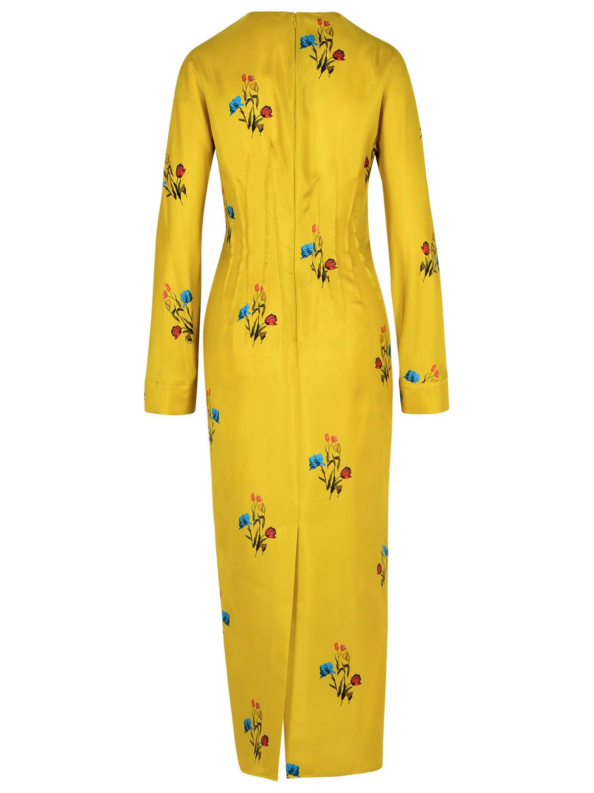 Marni マルニマスタードシルクドレス - Image 4