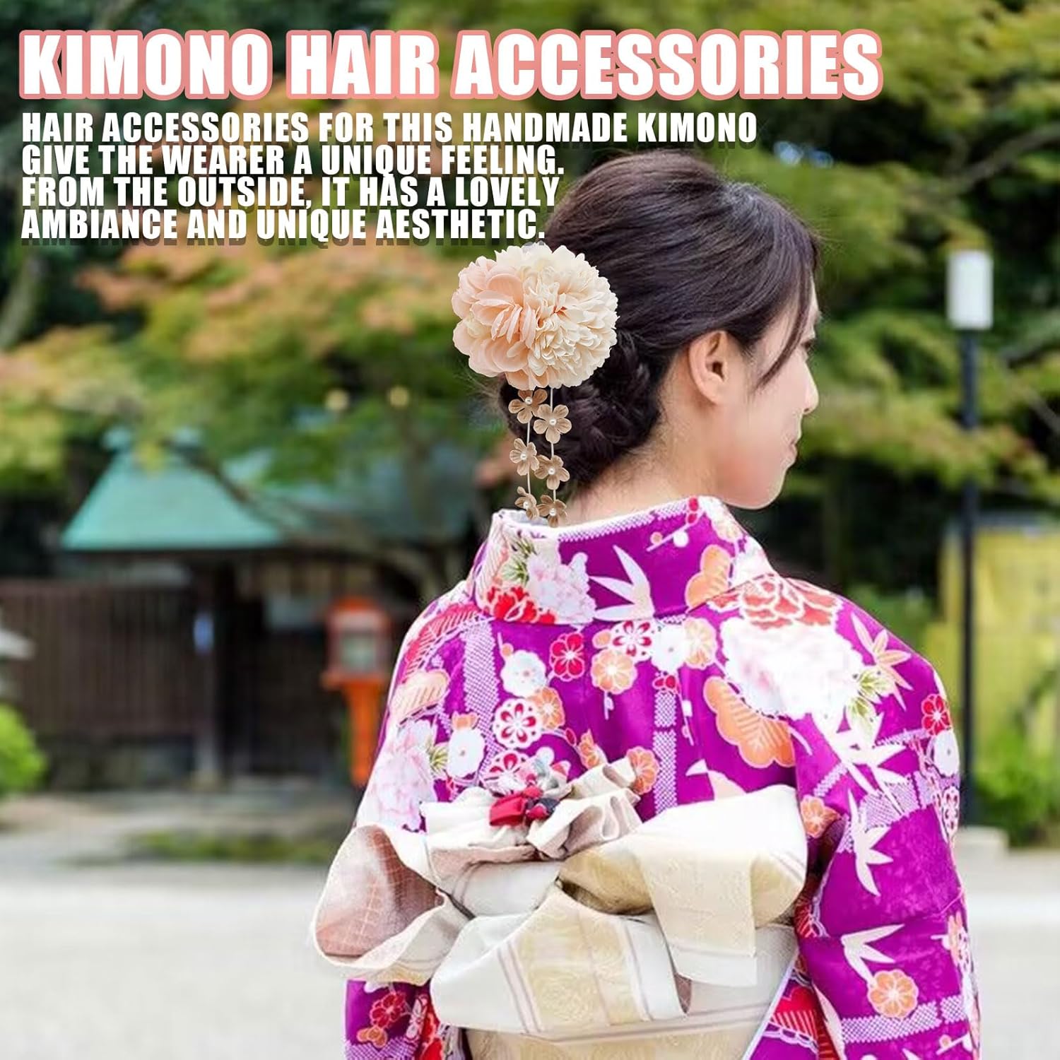 Japanese Style Kimono Hair Ornament, Yukata, Graduation Ceremony, Coming-of-Age Ceremony, Wedding, Shichi-Go-San Party, Thank You Party, New Year, Fireworks Display, Flowers, Dry Flowers, Hair