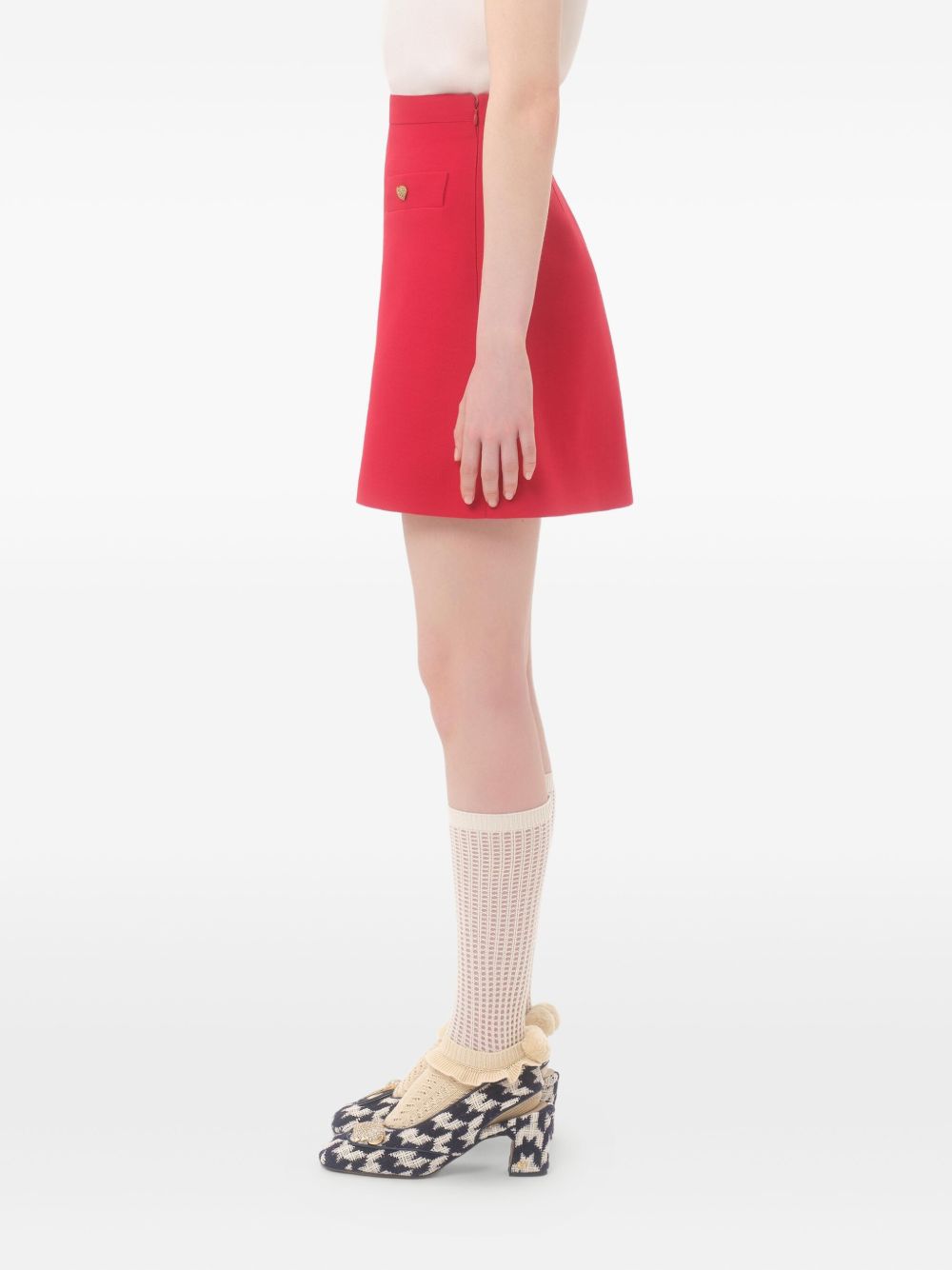 Valentino バレンティーノウールとシルクスカート - Image 4