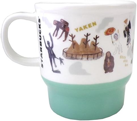Starbucks Staba, Japan Limited, Oita Limited Mug, Renewal Design, Japanese Style, Hot Springs, Saneyama, Takaraku, OHITA Local Limited, White, Green, Mug, Ceramic, 12.8 fl oz (355 ml)