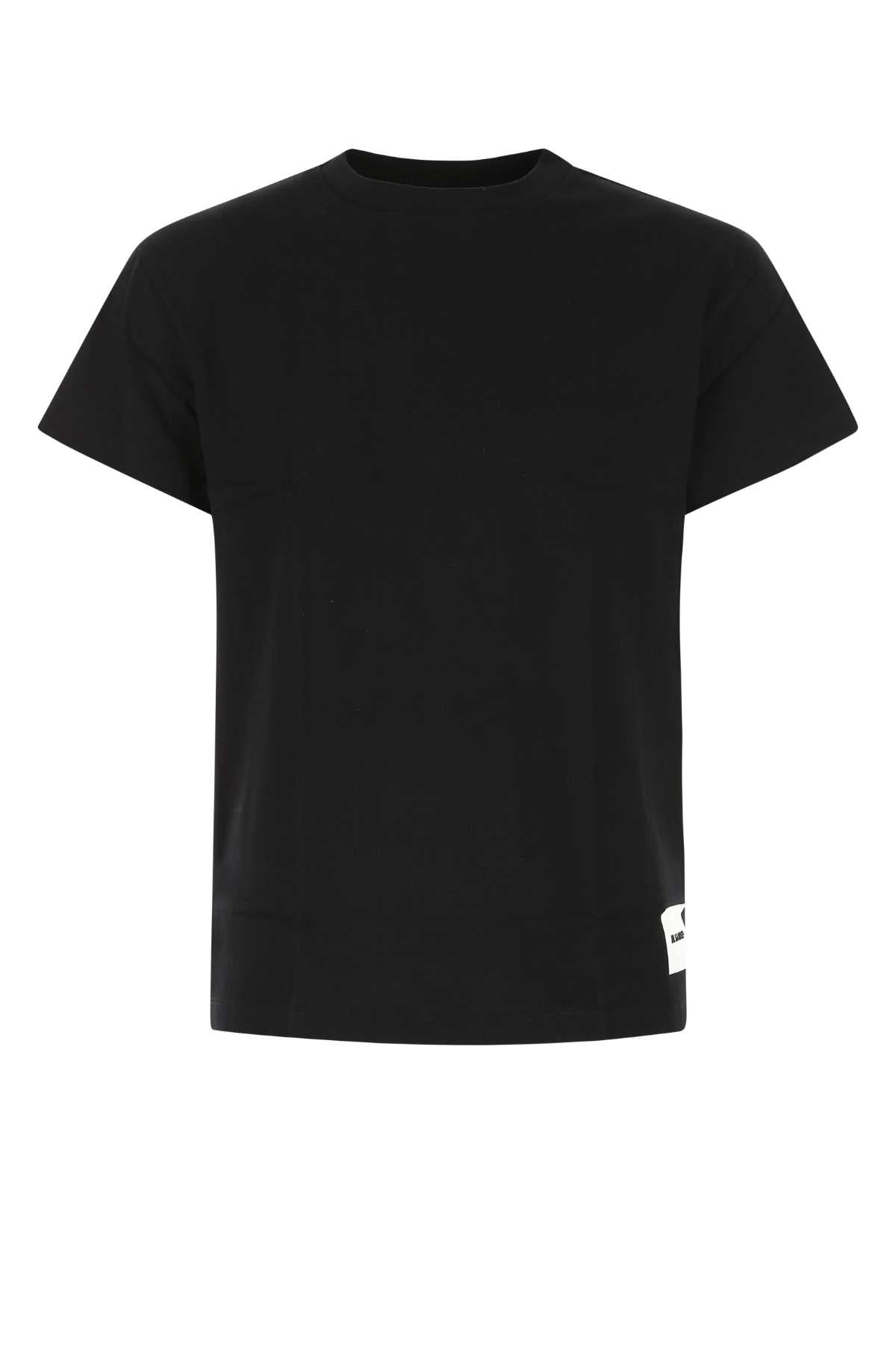 Jil ジル・サンダー ブラック コットン T シャツ セット - Image 4