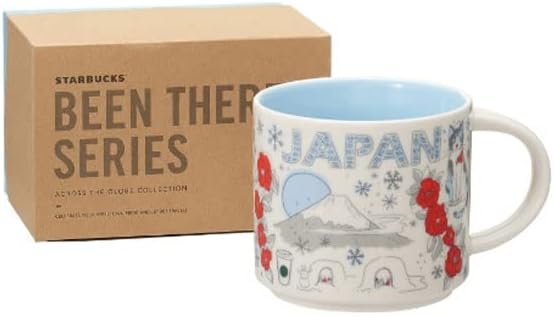 Starbucks Been There Series Mug Japan Limited Edition Winter 14.1 fl oz (414 ml) White Ceramic Gift Mug Cup Brand Present Present Cute Stylish Return Christmas Halloween Valentine's Day