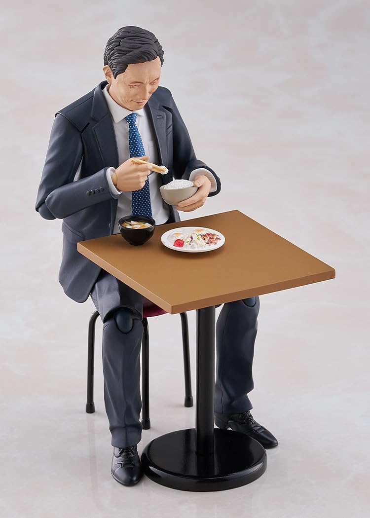 Max Factory figma The Solitary Gourmet Inogashira Goro Matsushige Yutaka ver. Renewal Version Nostalgic Set Meal Restaurant Set Non-scale Plastic Pre-painted Articulated Figure