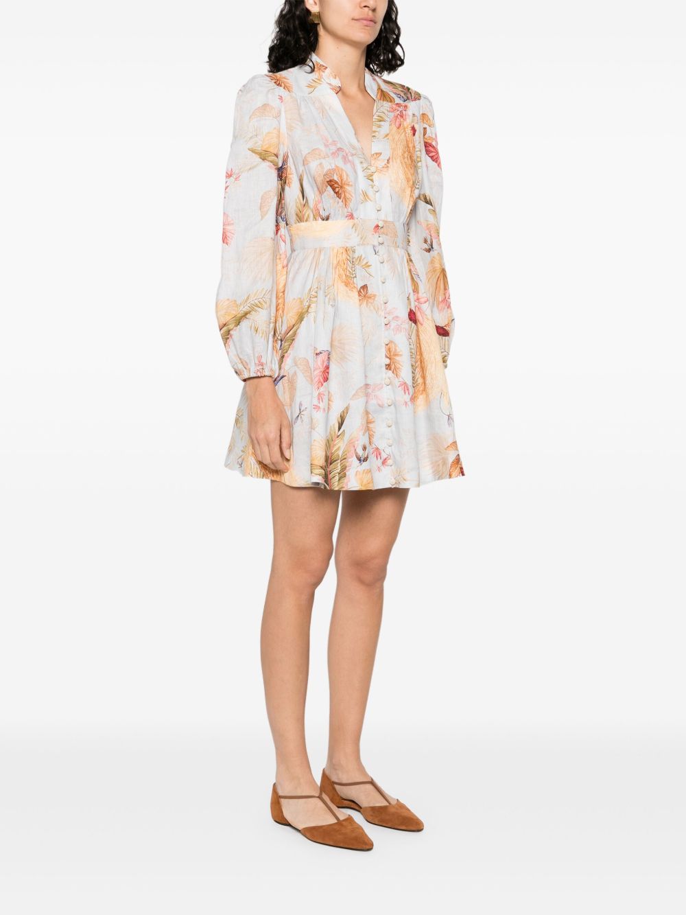 Zimmermann Zimmermann Ascension Linen Mini Dress - Image 4