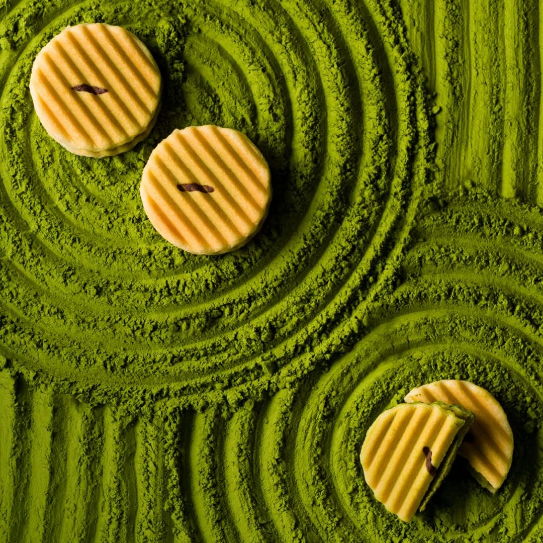 Drumeton, Princess Chiju Senbe, Organic Matcha, Set of 12, Kyoto Exclusive, Japanese Confectionery, Kyoto Home Celebration, Return Celebration, School Entrance Celebration, Graduation, Serving