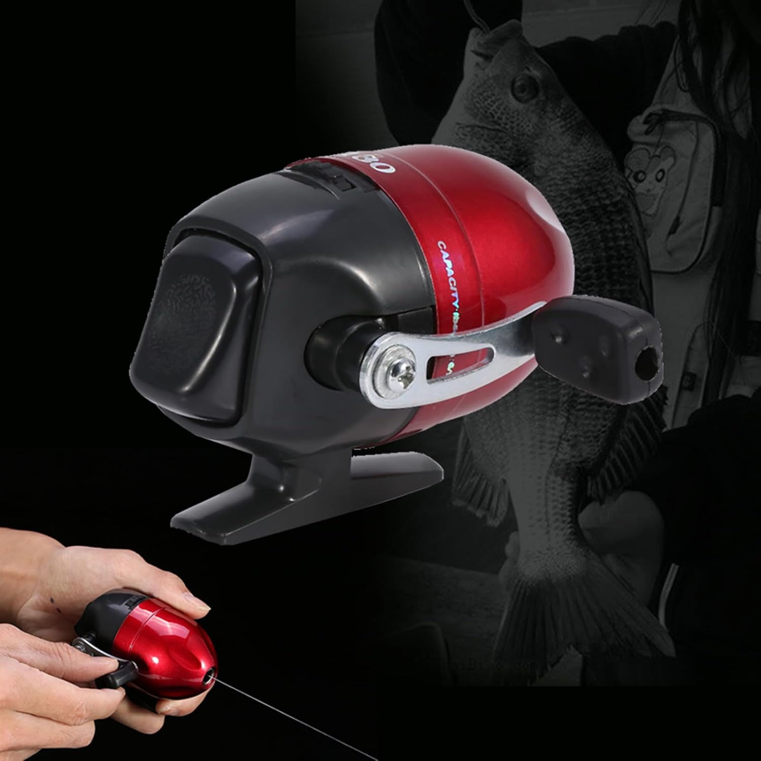 Yctze Compact and Durable Closed Face Fishing Spinning Reel, Built in Tackle and Line, Perfect for Small Spinning Reel Enthusiasts