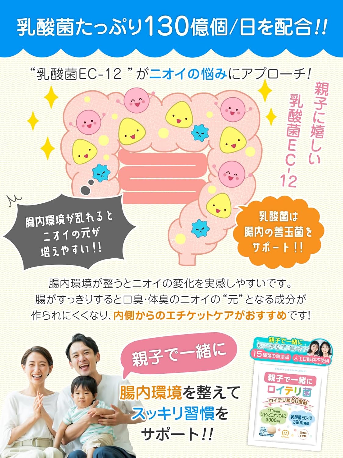 【歯科医師監修】 親子で一緒にロイテリ菌 【150倍濃縮シャンピニオンエキス】 乳酸菌 チュアブル 25種類の無添加 エチケットサプリ 国内GMP認定工場で製造 (30日分)