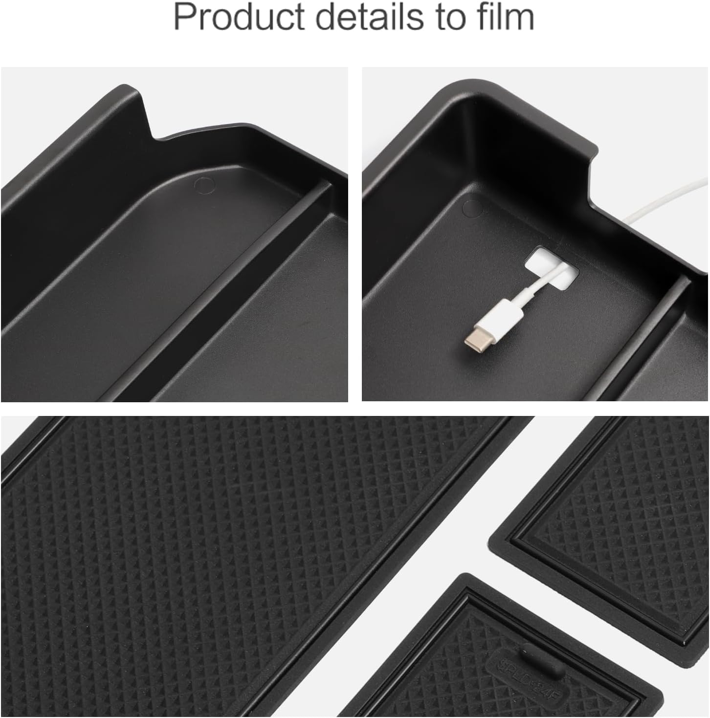Toyota Land Cruiser 250 Land Cruiser 250 Series Console Box, Land Cruiser 250, 2024, Armrest Box, Storage Box, Small Items, Anti-Slip, Rubber Mat Included, Interior Parts, Accessories, Black