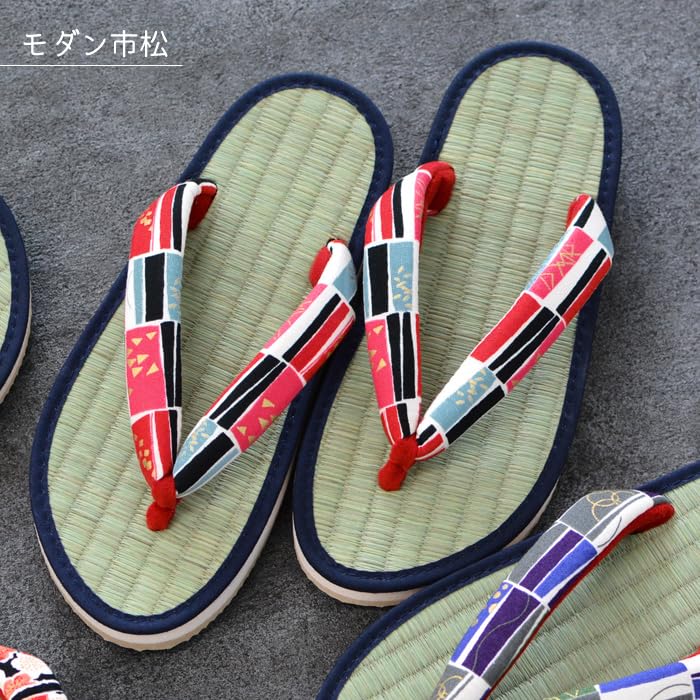 [Takeharu] Women's Sandals, Rush, Made in Japan, Zori Sandals, Round Tatami Sandals, Folding Sandals, Cute Large Size, Flowers, White, Black, Pink, Polka Dots, Non-Slip, Perfect for Your Feet,