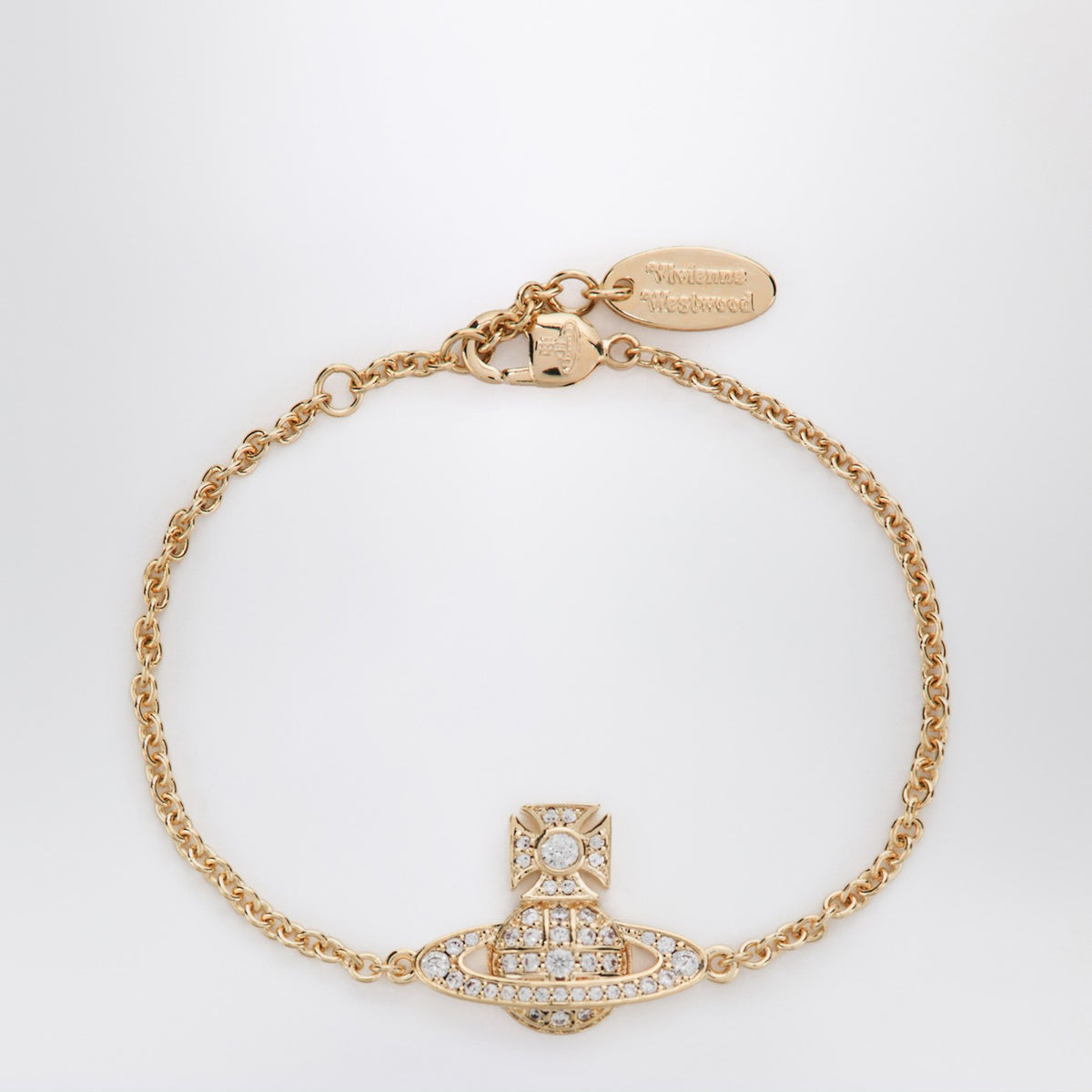 Vivienne Vivienne Westwood Gold Orbロゴブレスレット付きのクリスタル - Image 4