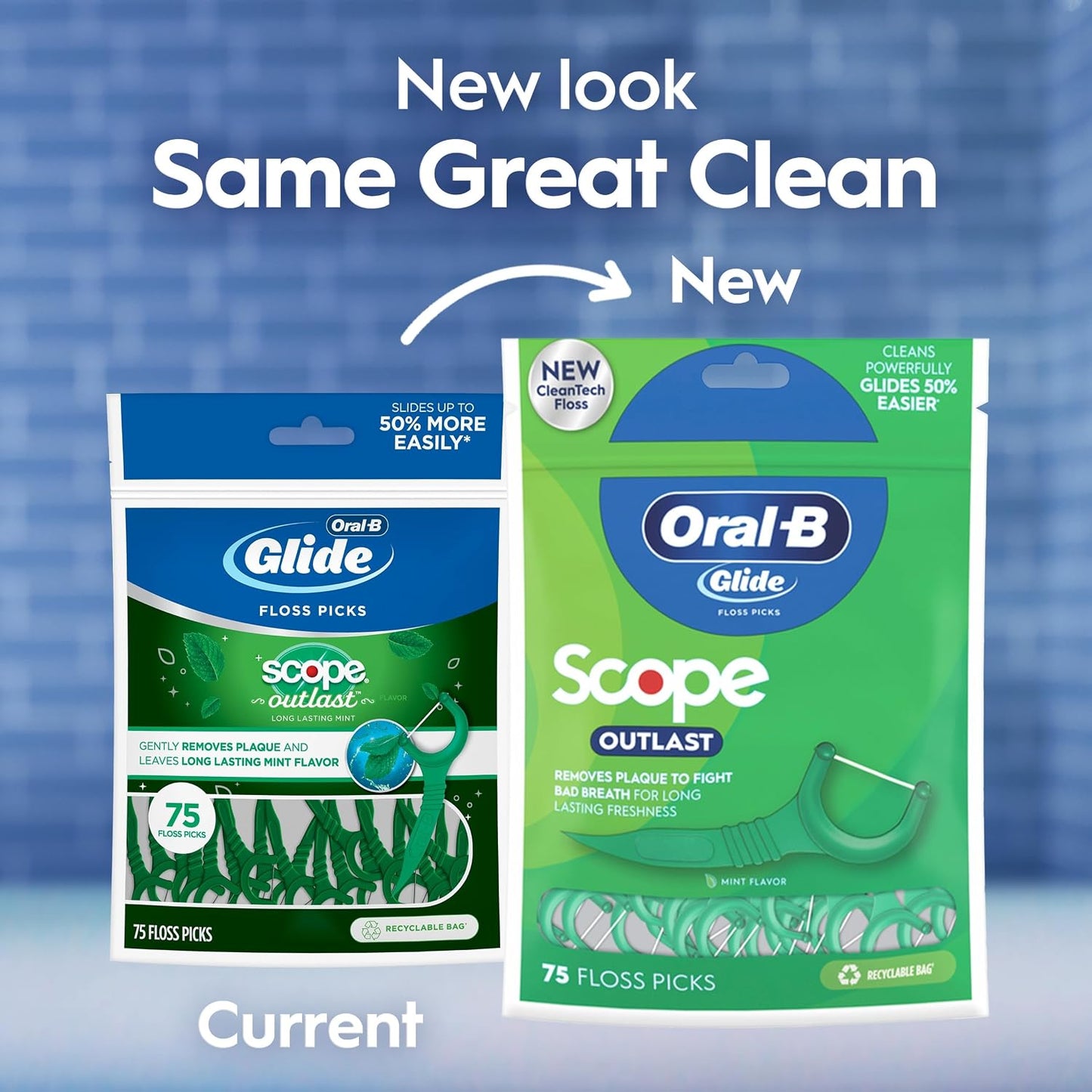 Oral-B ADV Floss Pick W/Scope 75