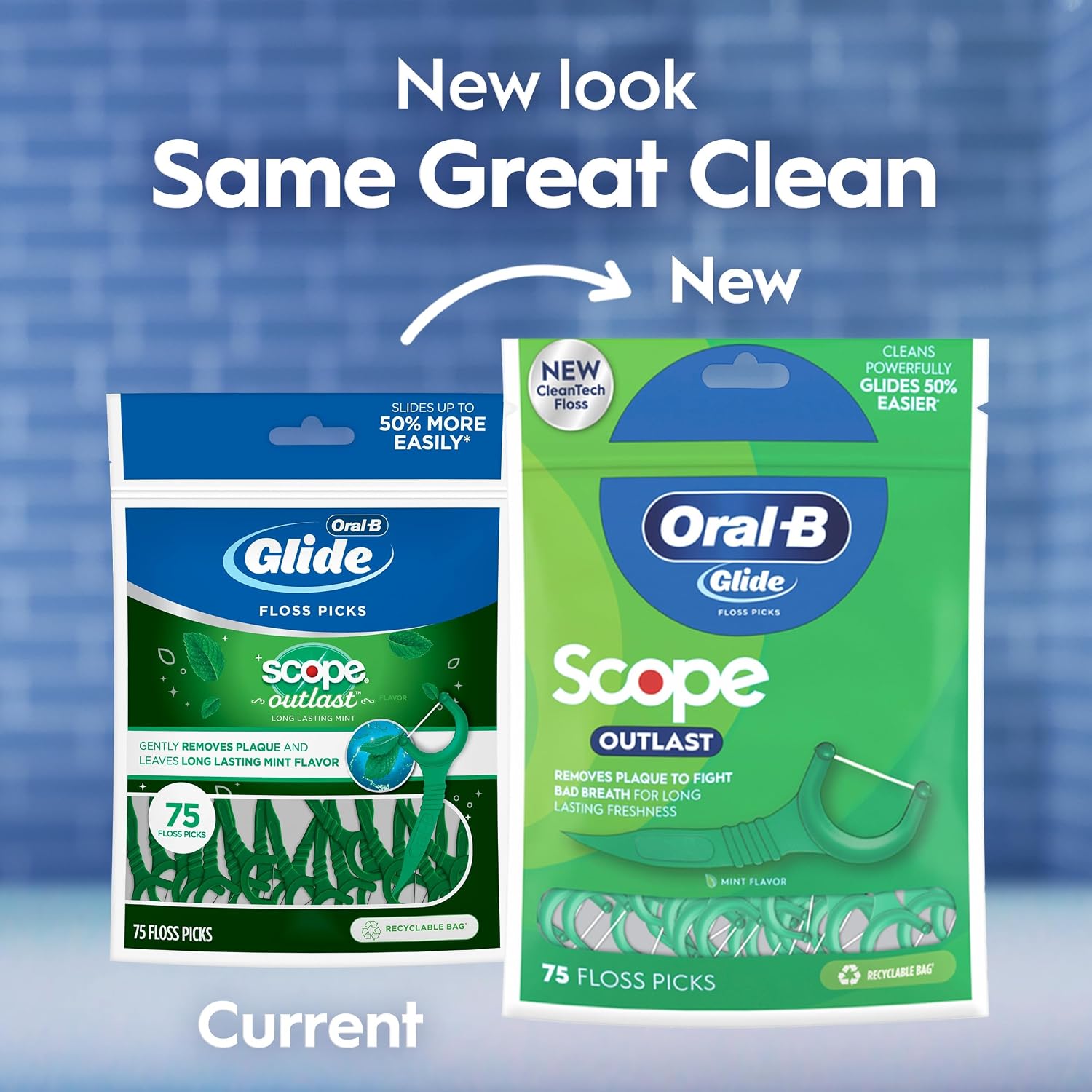 Oral-B ADV Floss Pick W/Scope 75