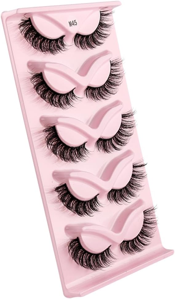 Long&Short 5ペア つけまつげ フェイクミンク まつげ 超濃密 舞台用 ロングまつげ (Long-M45)