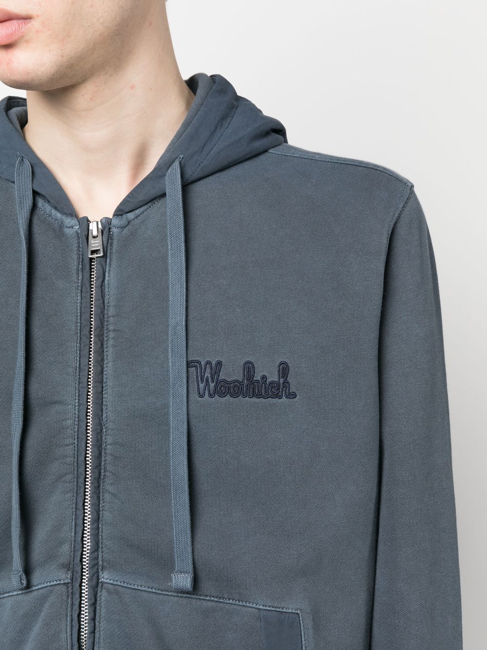 Woolrich Woolrich Mixmedia Full Zip Hoodie - Image 4