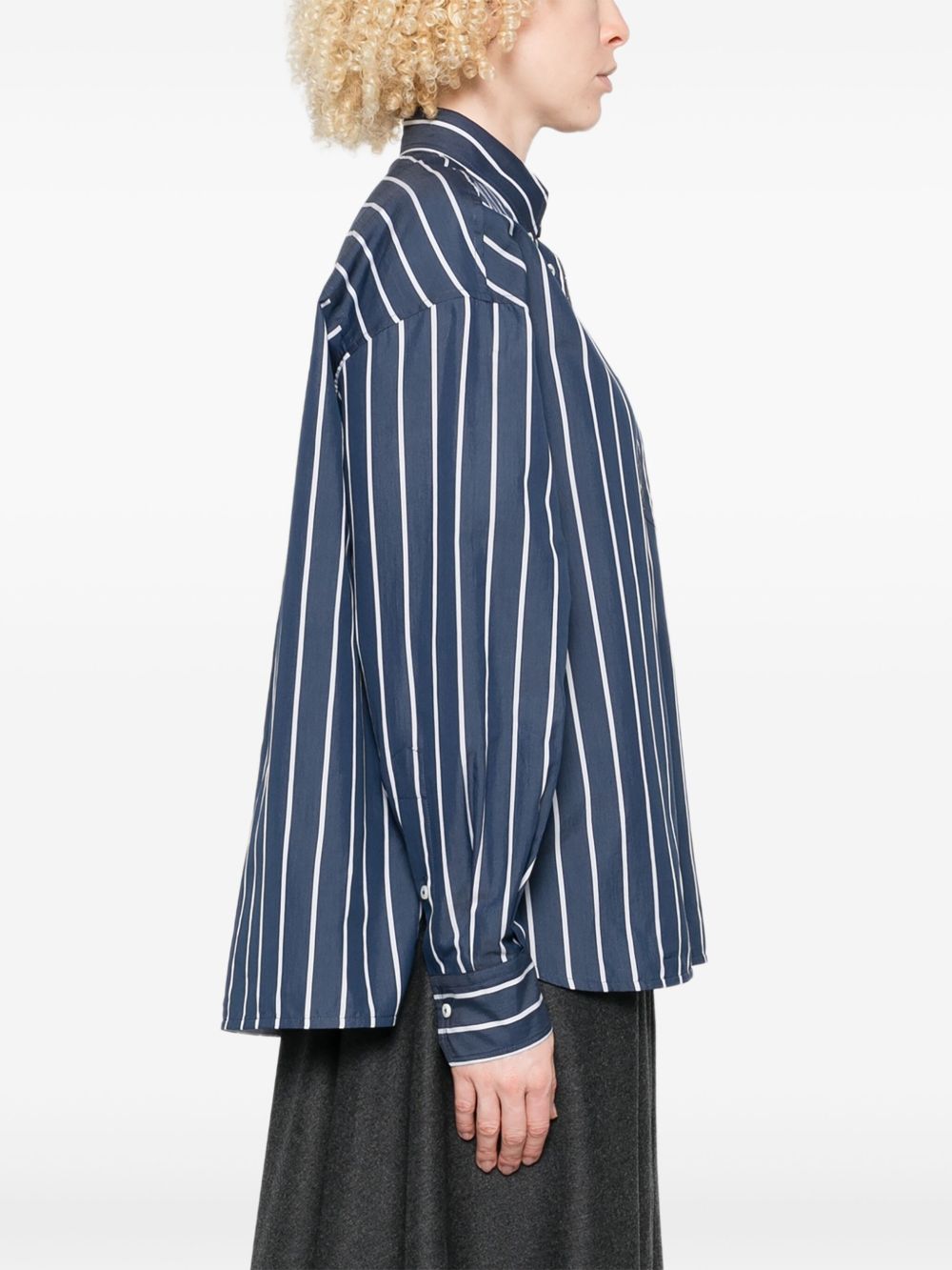 Brunello Cucinelli Striped Cotton Shirt - Image 4