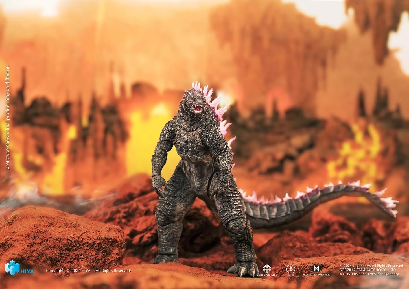 HiPlay HIYA Godzilla vs King Kong 2 EBG0412 Figure, Pre-Painted Finished PVC