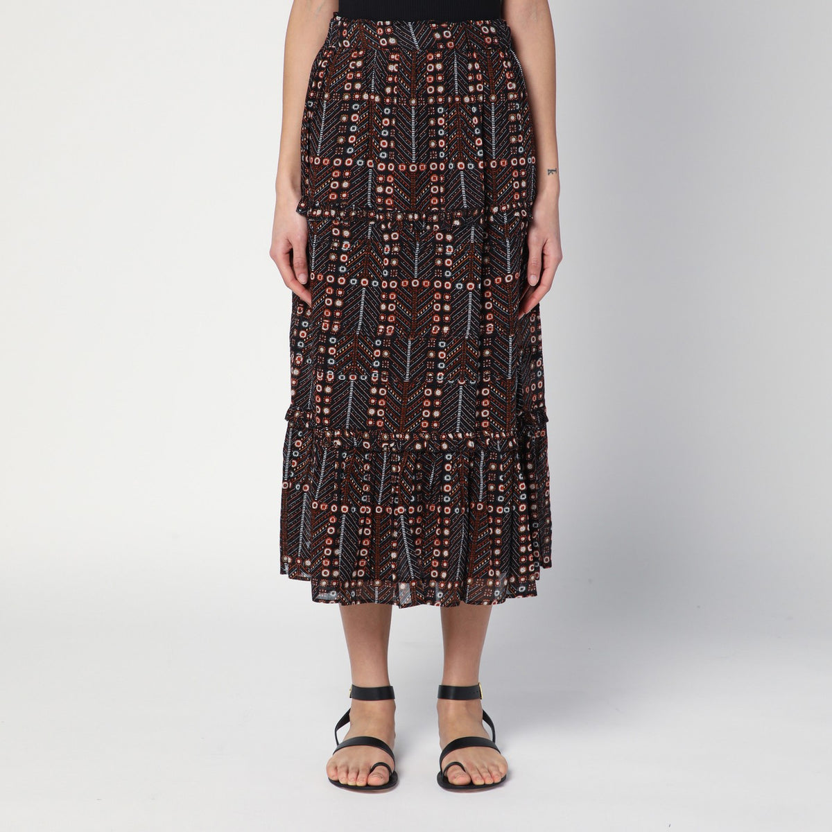 Marant イザベル・マランétoileddiyaスカートは綿のボイルで印刷物 - Image 4