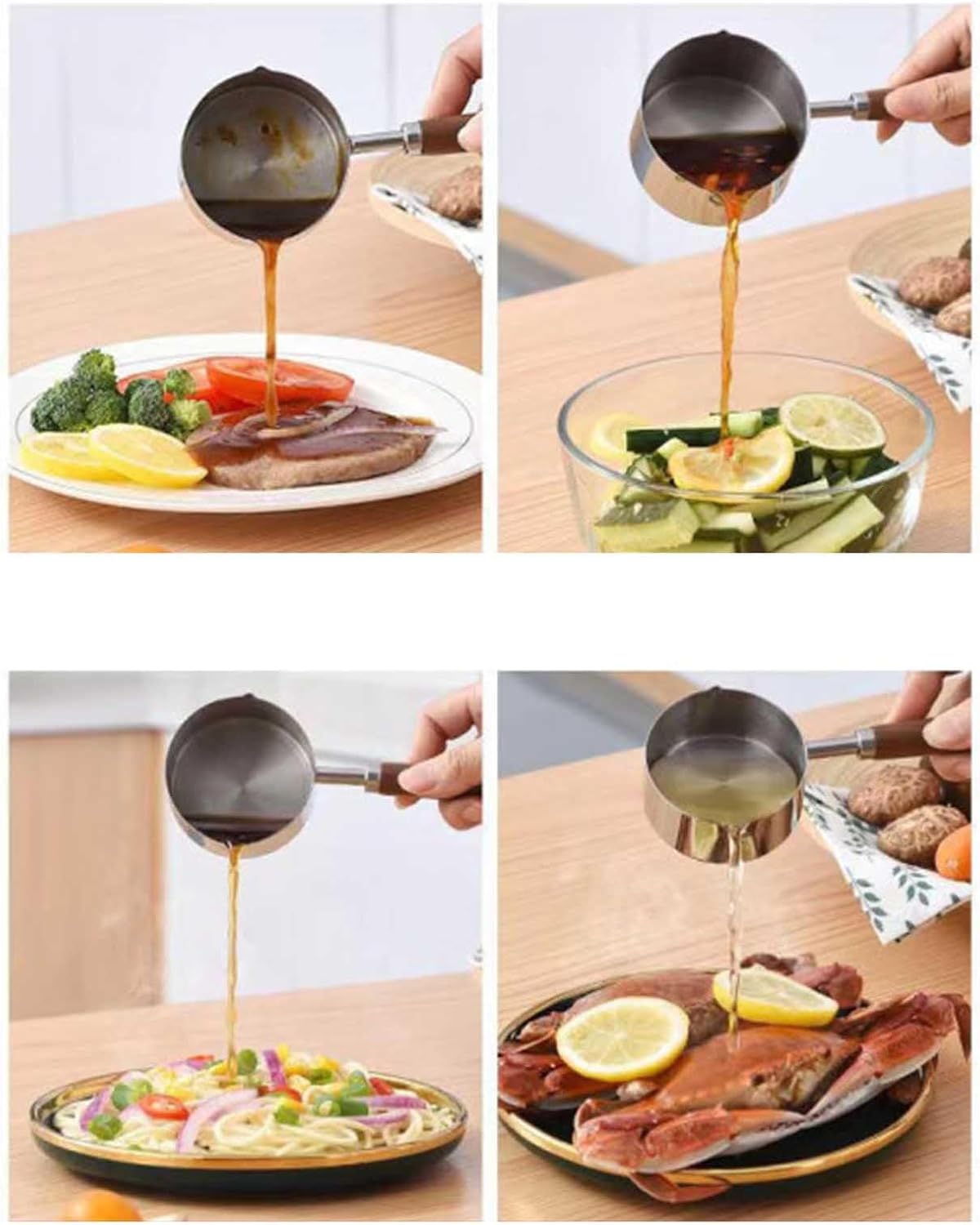 YNPQTDS 7.7 x 2.7 inches (19.5 x 6.9 cm), Snow Flat Pot, One-Handed, Stainless Steel, Living Alone, Single Pot, Foaming Surface, Ramen, Udon, Fried Eggs, Suitable for Stove/Induction Cooker, Kitchen