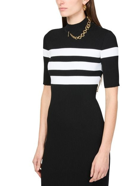 JEAN PAUL GAULTIER ストライプ ビスコースニット製 ロングドレス - Image 4