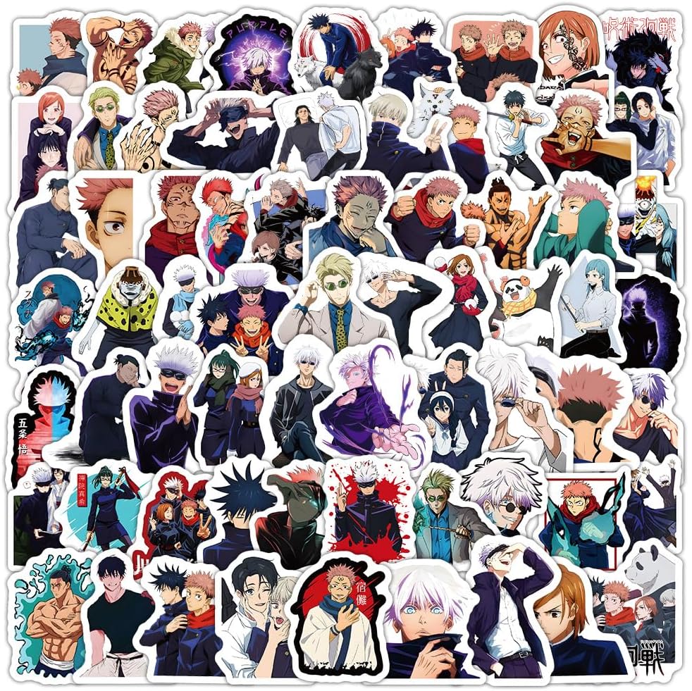 100 Pieces Magical Warfare Gojo Sticker Collection Sticker Set, Anime, Manga, Cute, Notebook, Children's Stickers, Waterproof PVC Stickers, Character Goods, Surroundings, Popular, Pictures, Gift, DIY