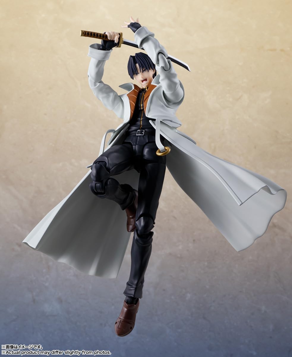 S.H. Figuarts Rurouni Kenshin -Meiji Swordsman Romantic Tan- Shonomori Aoshi, Approx. 6.5 inches (165 mm), PVC & ABS, Pre-painted Action Figure