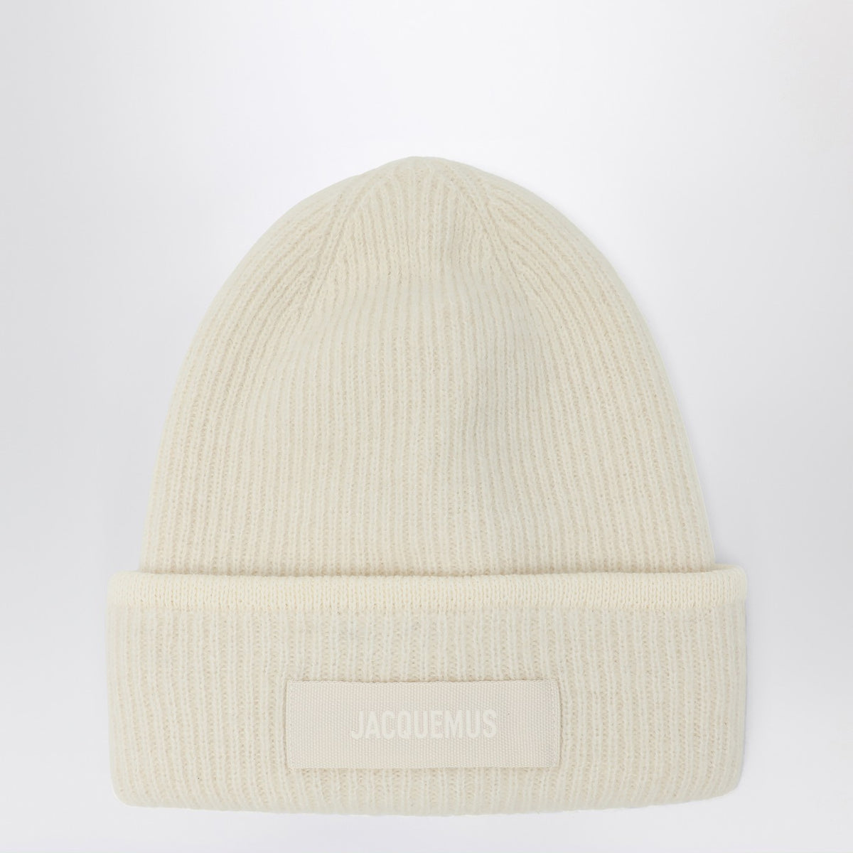 Jacquemus Jacquemus Ribbed Wool Hat Off White - Image 4