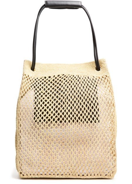 LOEWE Pebble Honeycomb Hobo in raffia - Image 4