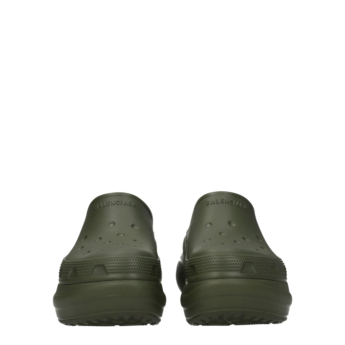 Balenciaga Balenciaga Slippers And Hooves Crocs Man Rubber Green/Persimmon - Image 4