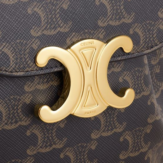 Backpack Celine Bonnie in Triomphe canvas & calfskin - Image 4