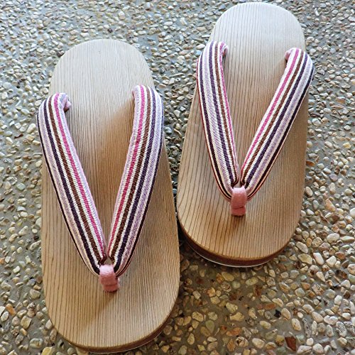 300 Years of Tradition Connected by Craftsmen Kiso Geta, Women's, Striped Pattern, Traditional Crafts, Made in Japan