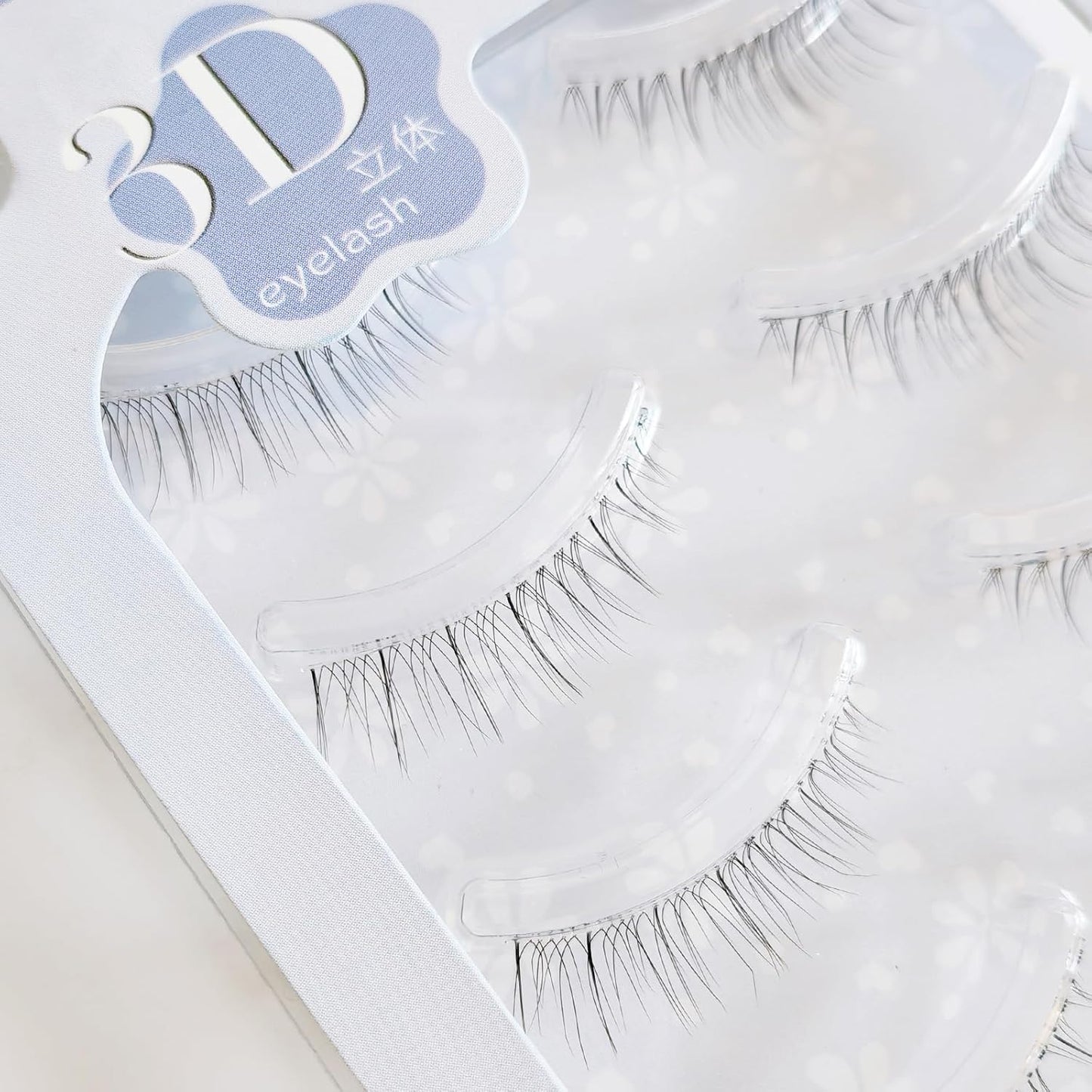 Natural False Eyelashes, 3D 3D Matsueku Method, 5 Pairs (N04 Airy)