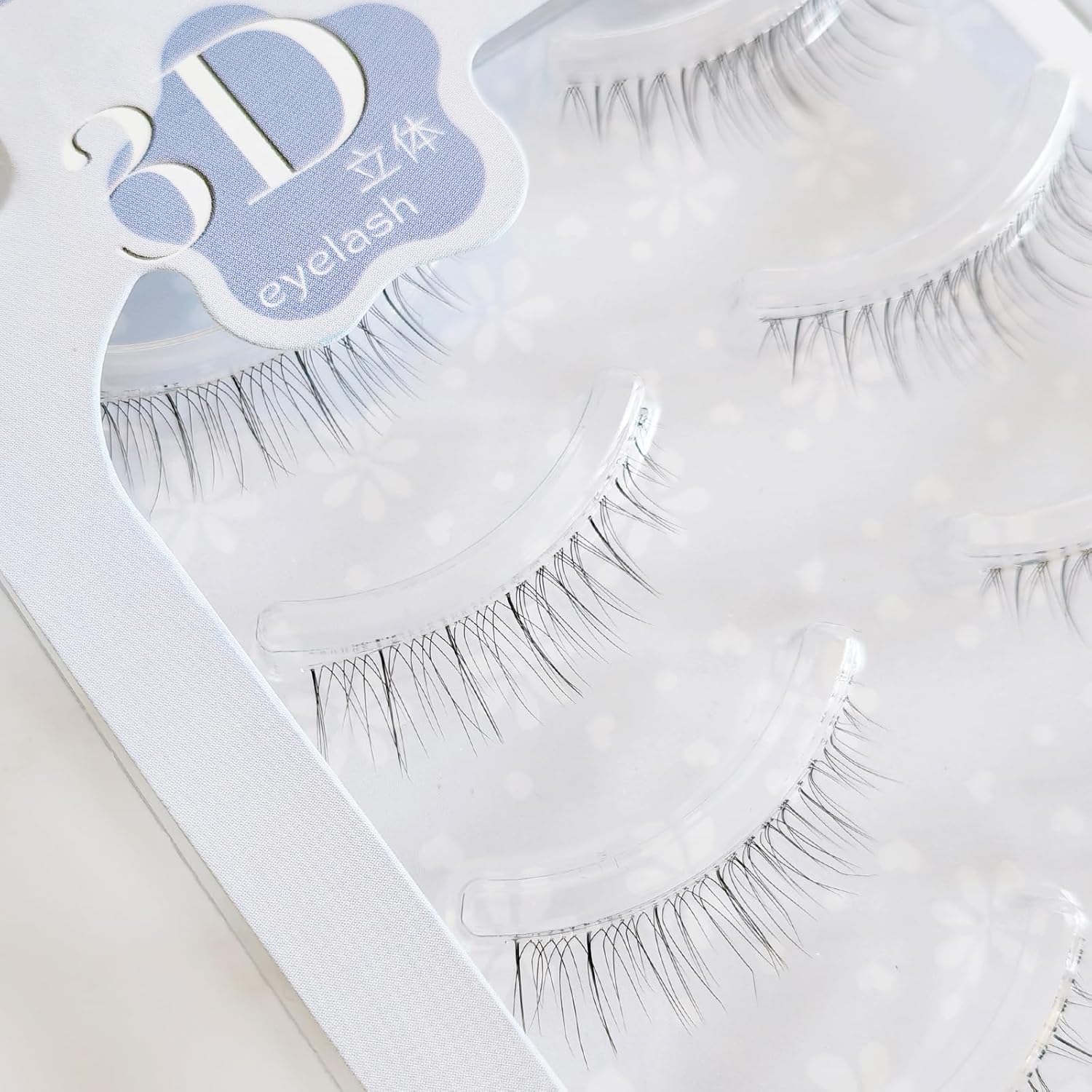 Natural False Eyelashes, 3D 3D Matsueku Method, 5 Pairs (N04 Airy)