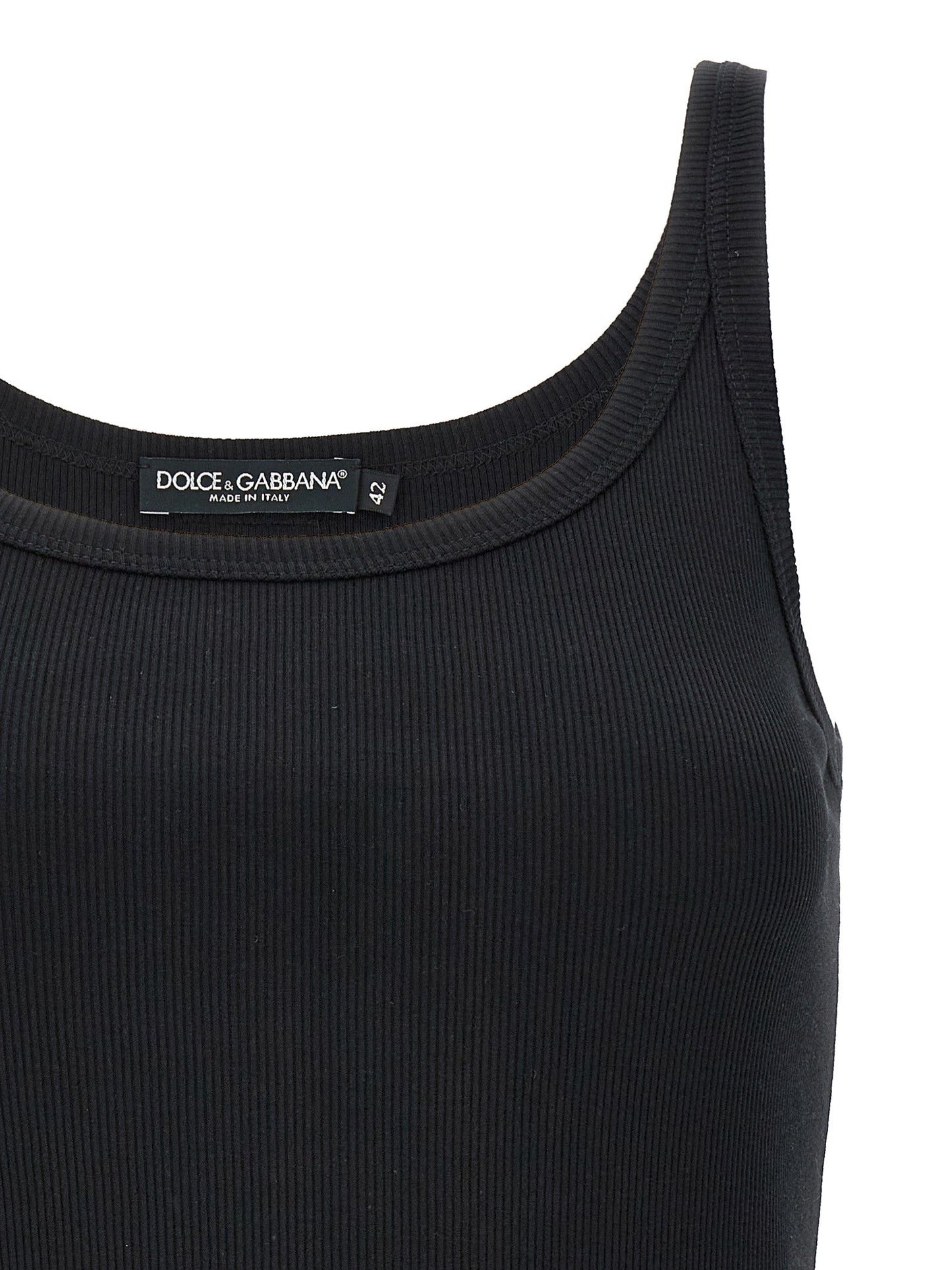 Dolce  Gabbana ドルチェ＆ガッバーナリブ付きタンクトップ - Image 4