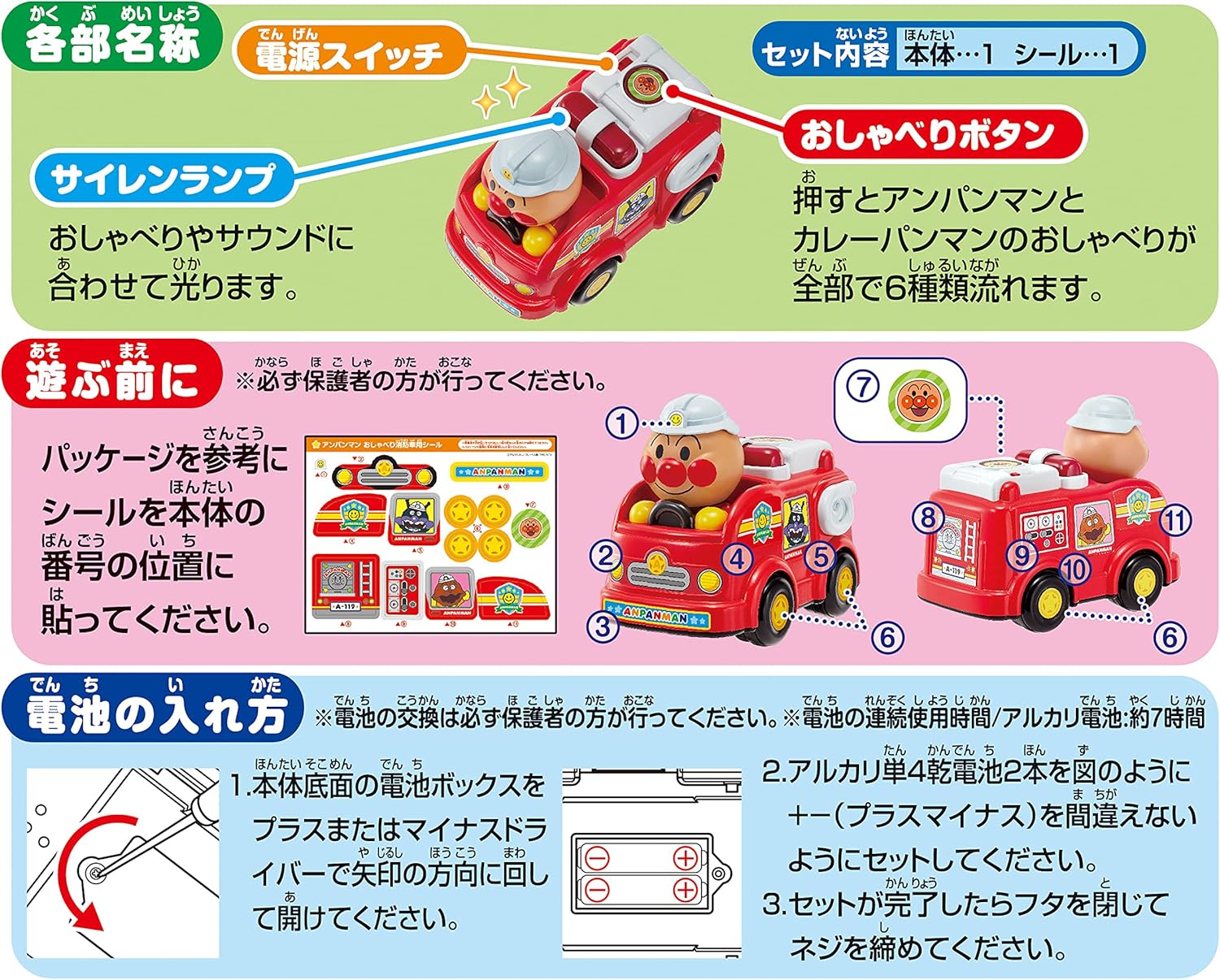Agatsuma Anpanman Talking Fire Truck