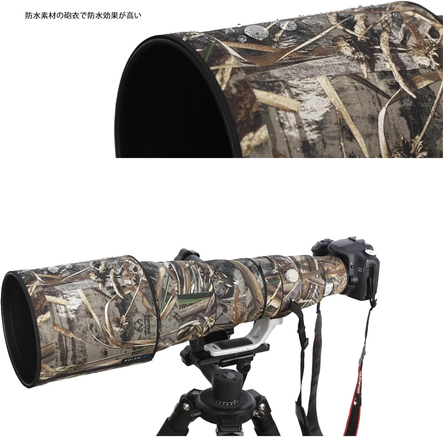 Rolanpro Lens Cover, Camouflage Coat for Canon EF 600mm F4L IS II USM Telephoto Lenses, Triple Layer Protection, green jungle camo, Modern