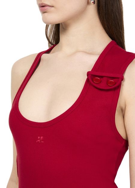 COURREGES ダブルバックル 90's リブタンクトップ - Image 4