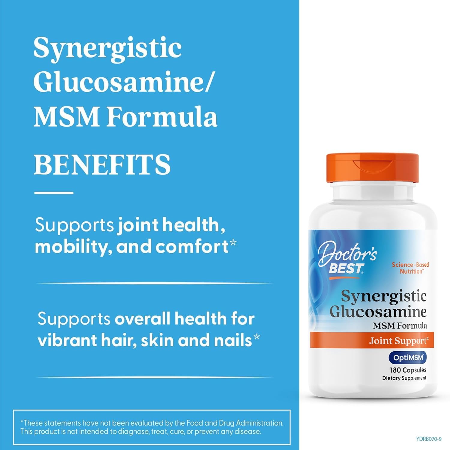 Doctors Best Synergistic/Glucosamine/OptiMSM Formula, 180c