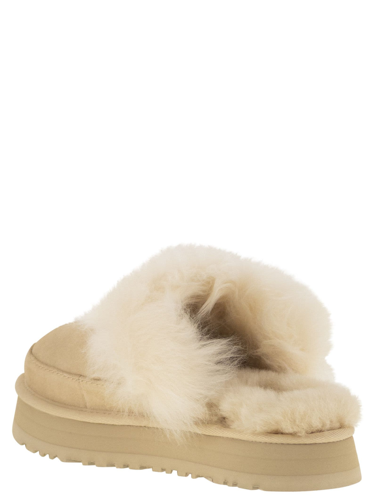 Ugg Ugg ディスケット シャレー スリッパ ファーとプラットフォーム付き - Image 4