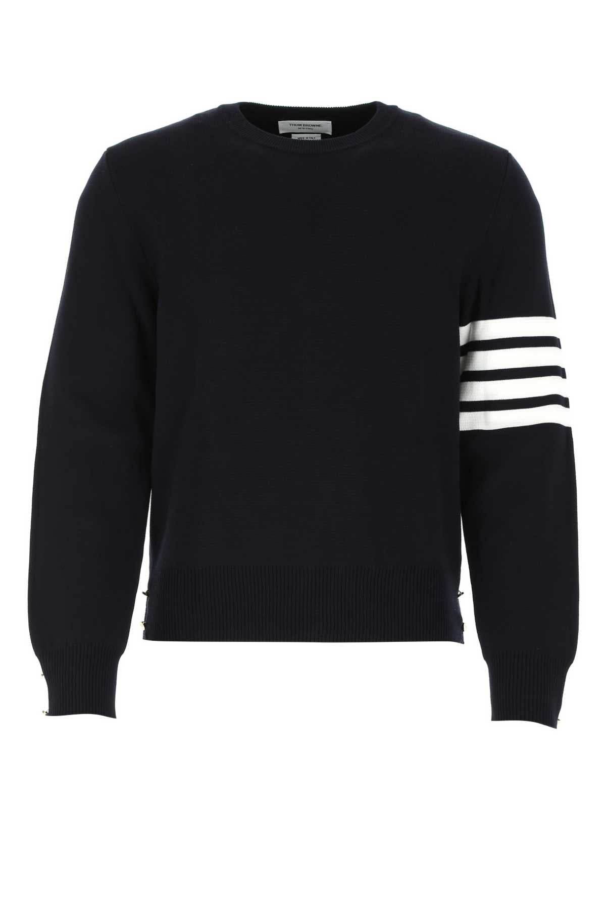 Thom Thom Browne Midnight Blue Cotton Sweater - Image 4