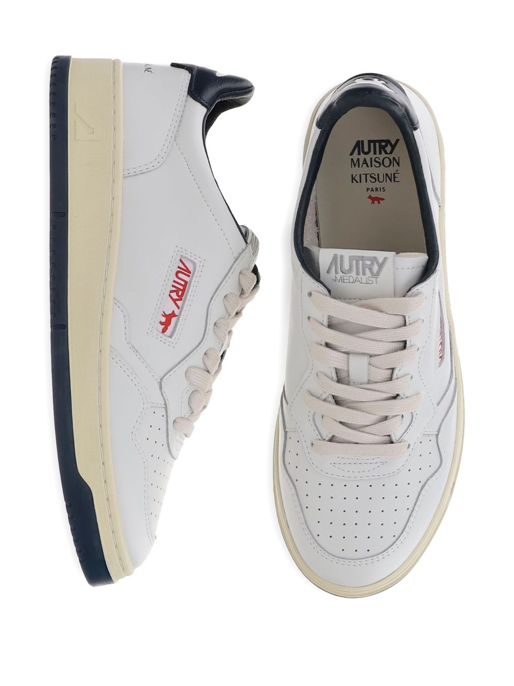 Autry Autry X Maison Kitsune Medialist Low Sneakers - Image 4