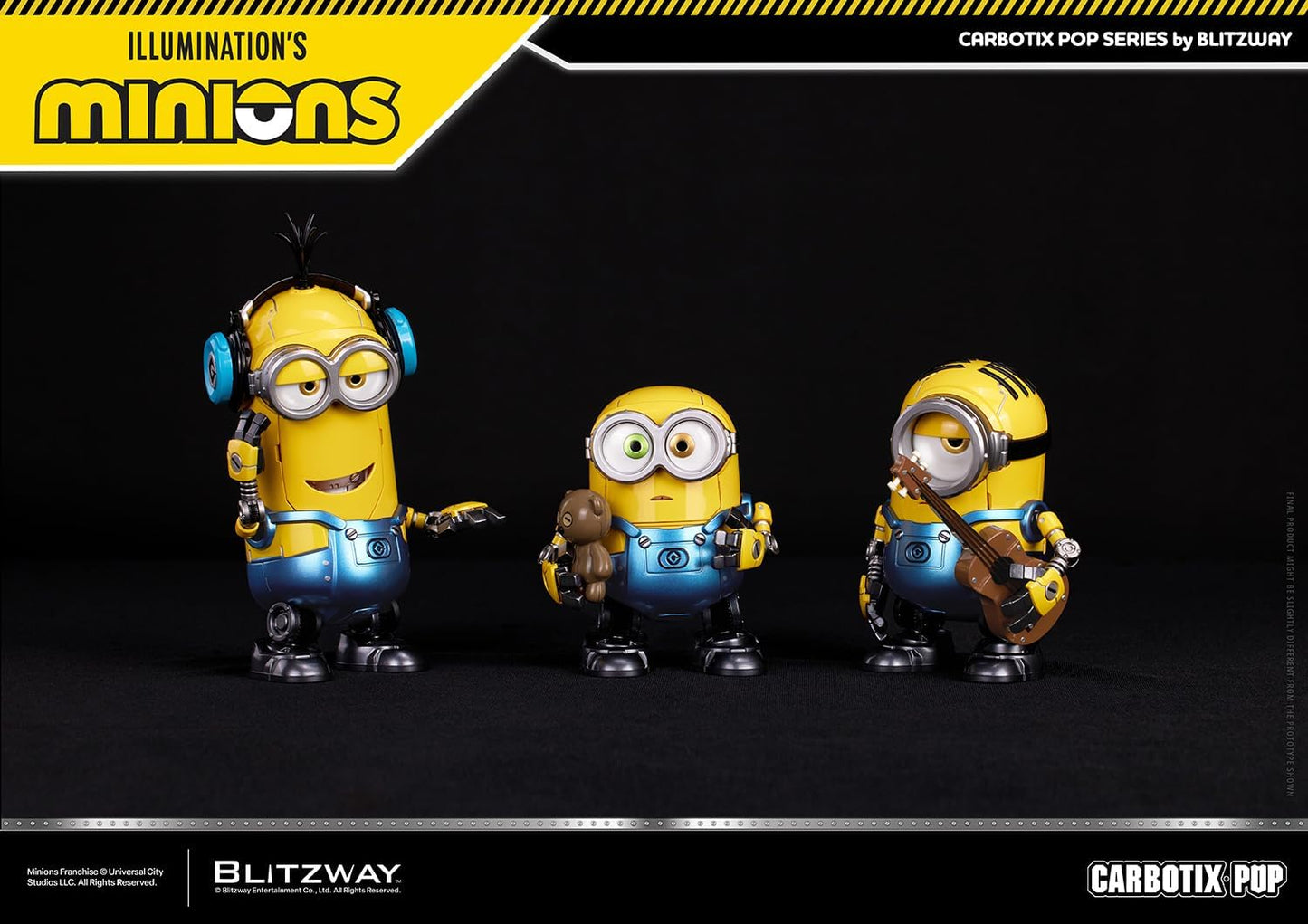 ブリッツウェイエンターテイメント (Blitzway Entertainment) CARBOTIX POP ミニオンズ (DX Ver.) 各全高約105/113/170mm ノンスケール ダイキャスト合金製 完成品 フィギュア