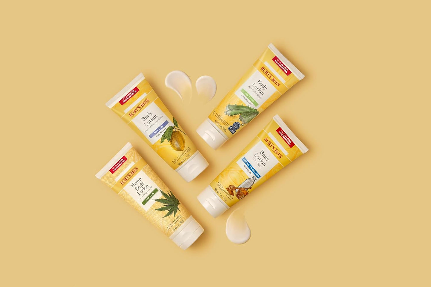 Burts Bees Loción corporal para piel normal a seca con leche y miel, 6 onzas (el paquete puede variar)