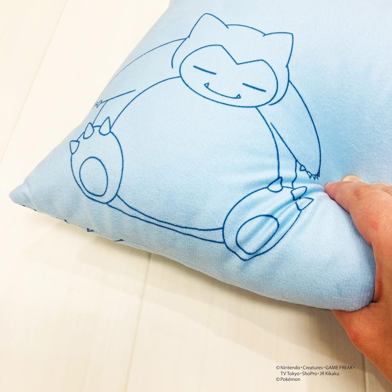MORiPiLO Plush Pillow Pokemon KABYON (with Mascot) Handle Attached Compact Cushion Goods Stuffed Toy Nap Pillow 11 x 15.4 x 3.5 inches (28 x 39 x 9 cm) Blue Character Pillow by Morishita