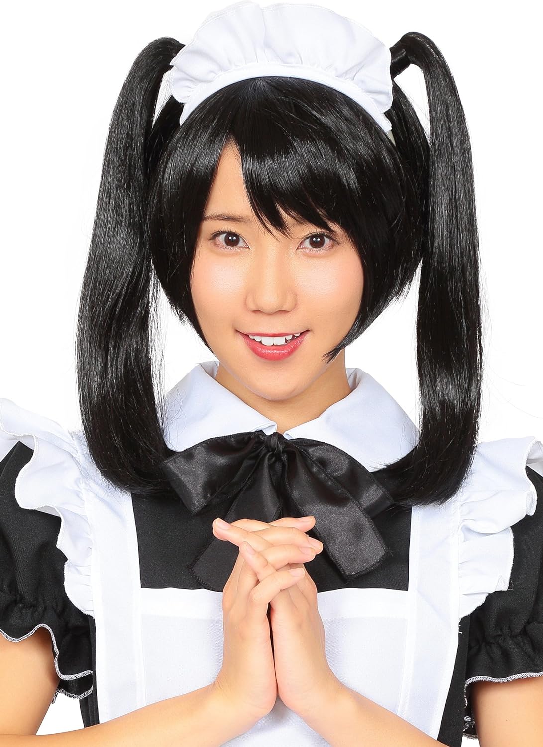 クリアストーン(Clearstone) カツランド コスプレ ハロウィン カツラ 黒髪ツインテール ユニセックス ブラック